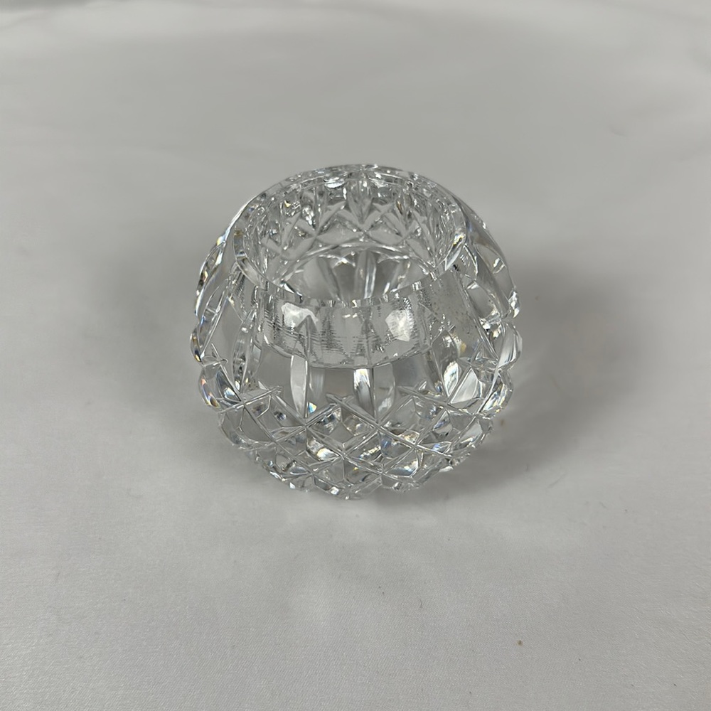 Waterford Cut Crystal Ball Candle Holder